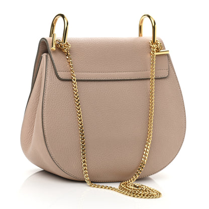Chloe Grained Lambskin Mini Drew Shoulder Bag Cement Pink 3 of 11