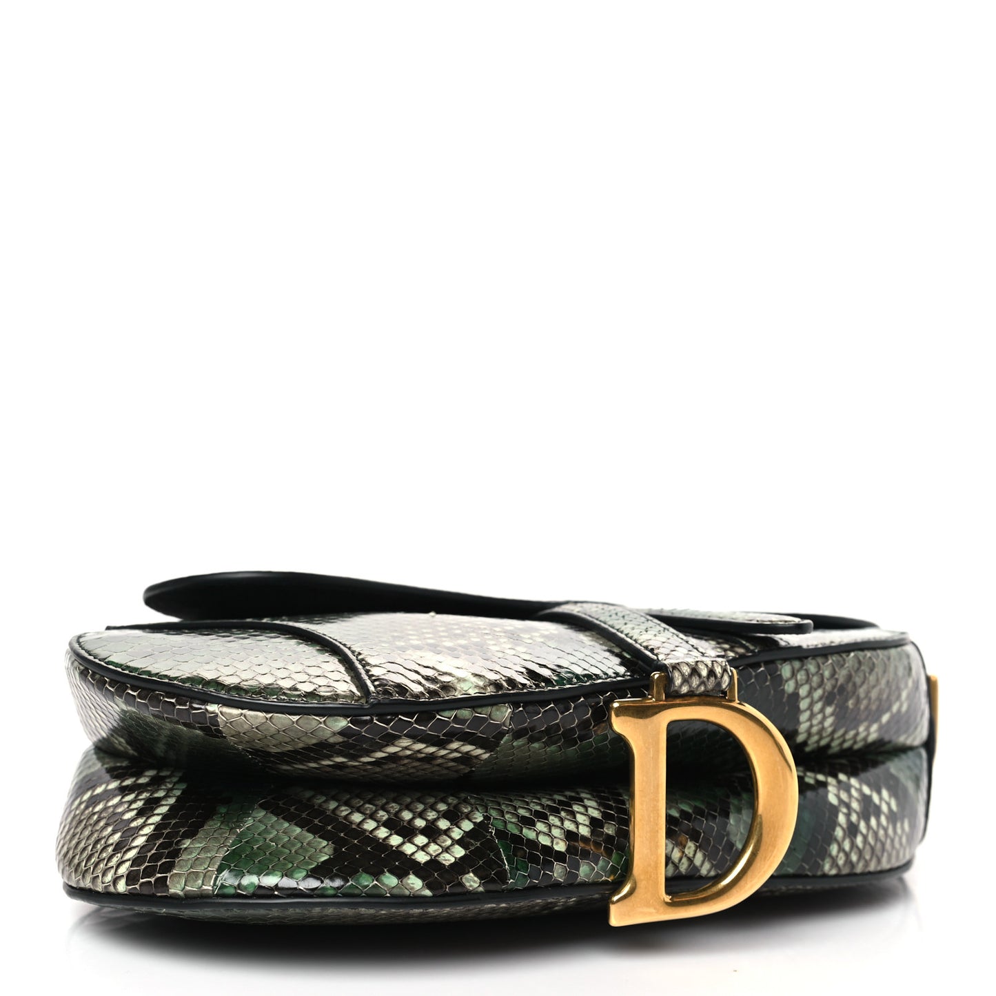 Snakeskin Saddle Bag Green