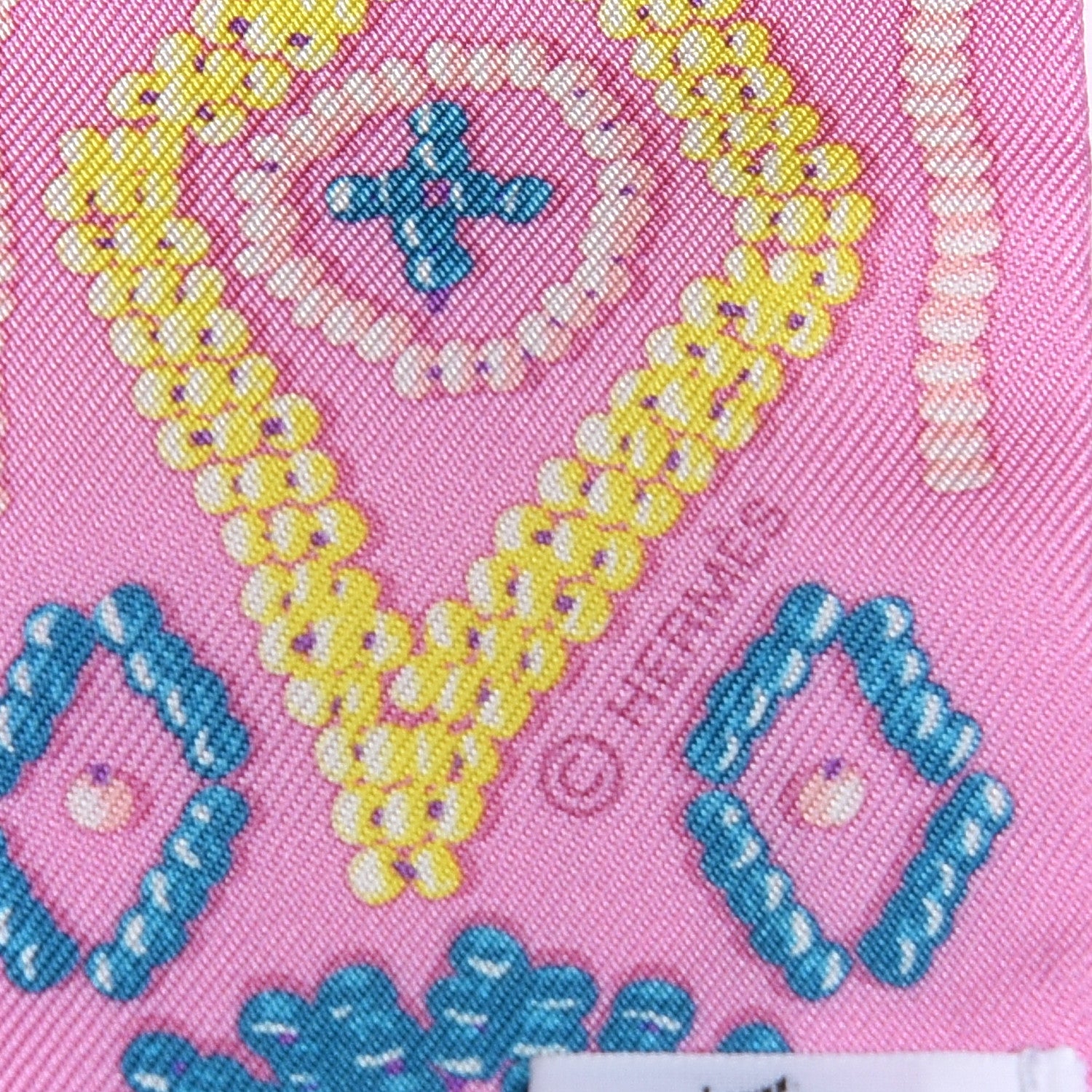 Hermes Silk Kelly En Perles Twilly Rose Bonbon Canard 3 of 4