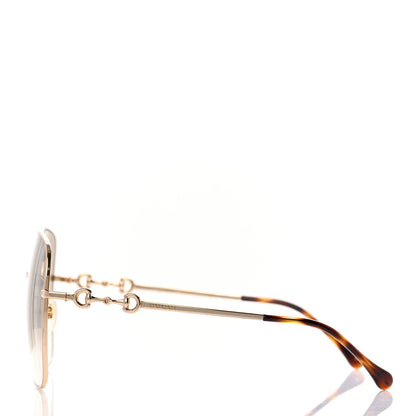 Gucci Metal Horsebit Square Sunglasses GG0879S Gold 3 of 8