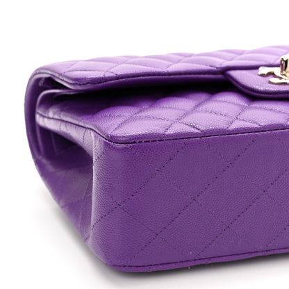 Chanel Caviar Quilted Small Double Flap Dark Purple 9 of 10