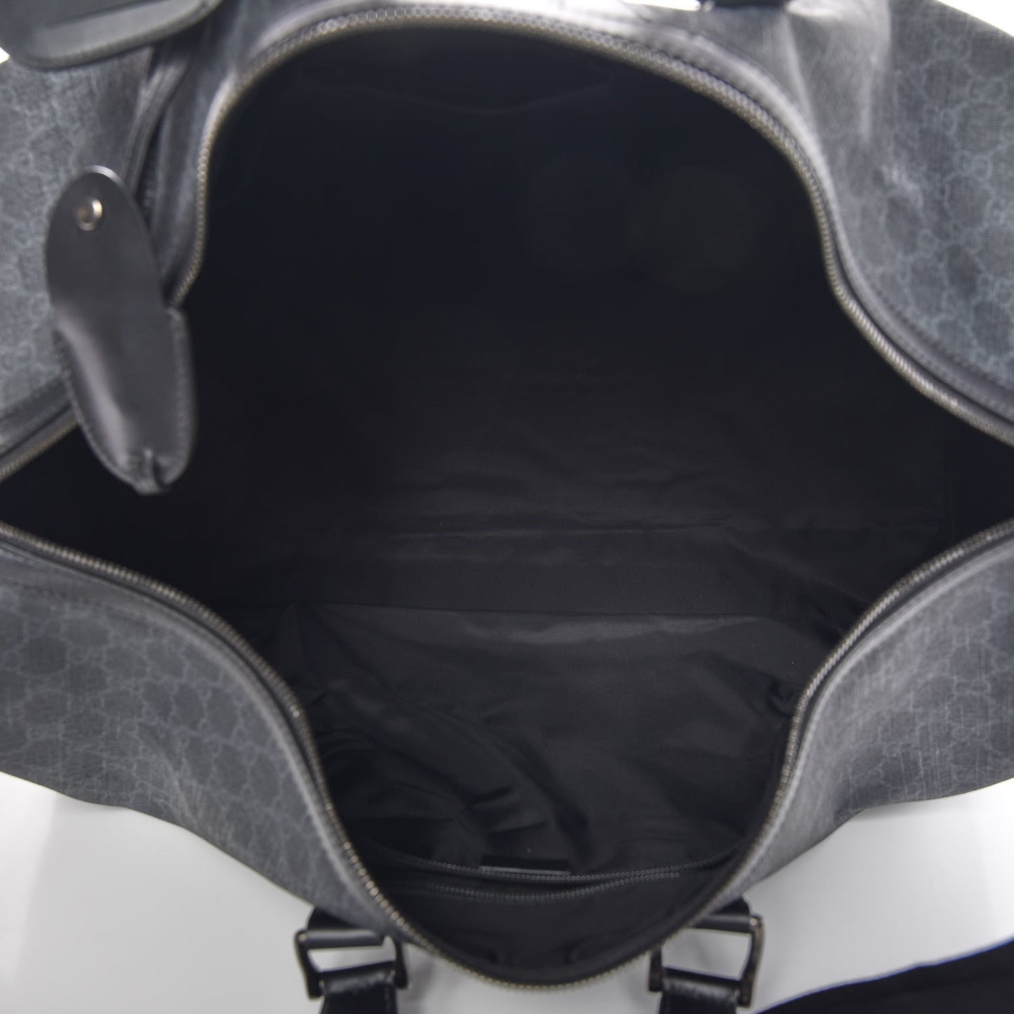 GG Supreme Monogram Medium Carry-On Duffle Bag Black Grey
