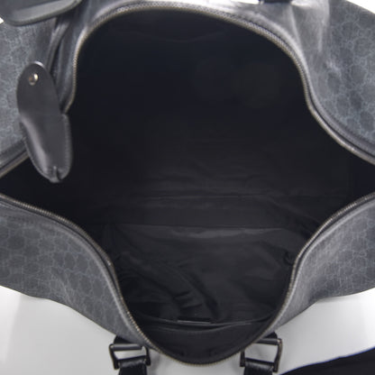 Gucci GG Supreme Monogram Medium Carry-On Duffle Bag Black Grey 5 of 7