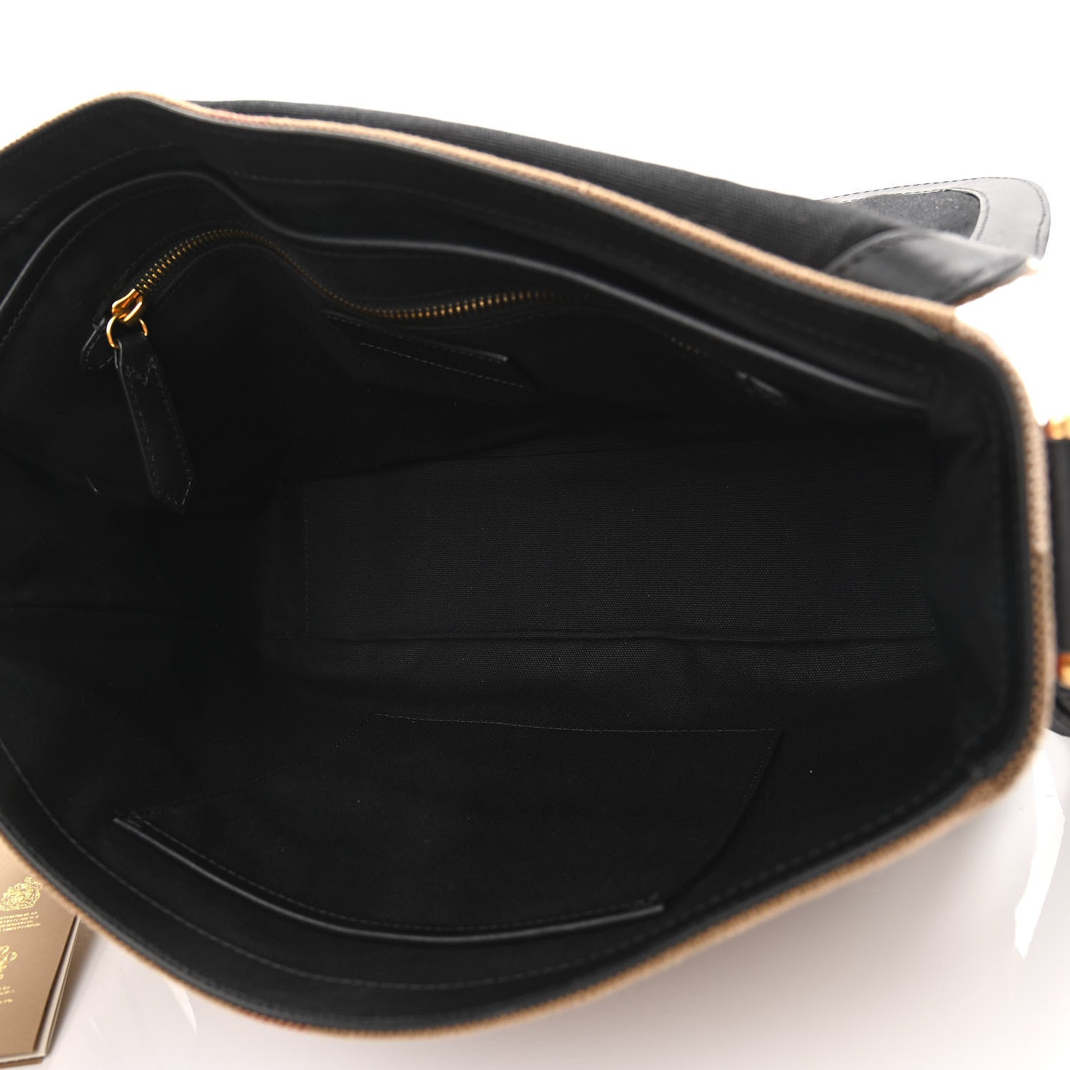Burberry Canvas Mega Check Large Baildon Messenger Bag Black 5 of 11
