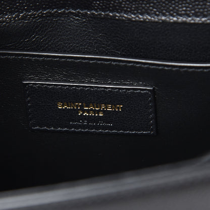 Saint Laurent Grain de Poudre Medium Classic Monogram Cassandra Top Handle Black 5 of 11