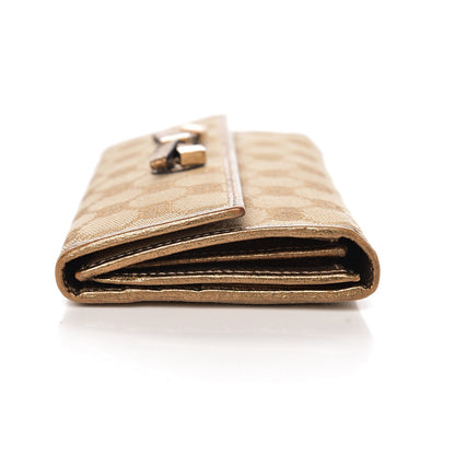 Gucci Monogram Princy Continental Wallet Gold 6 of 8