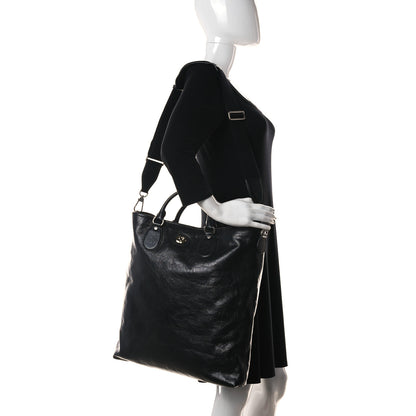 Gucci Fluffy Calfskin Morpheus Tote Bag Black 2 of 10