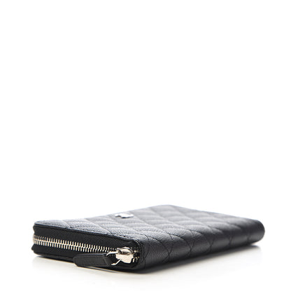 Chanel Caviar Quilted Large Gusset Zip Around Wallet Black 3 of 7