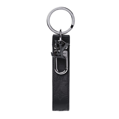 Louis Vuitton Calfskin LV Shape Dragonne Bag Charm Key Holder Black 2 of 3