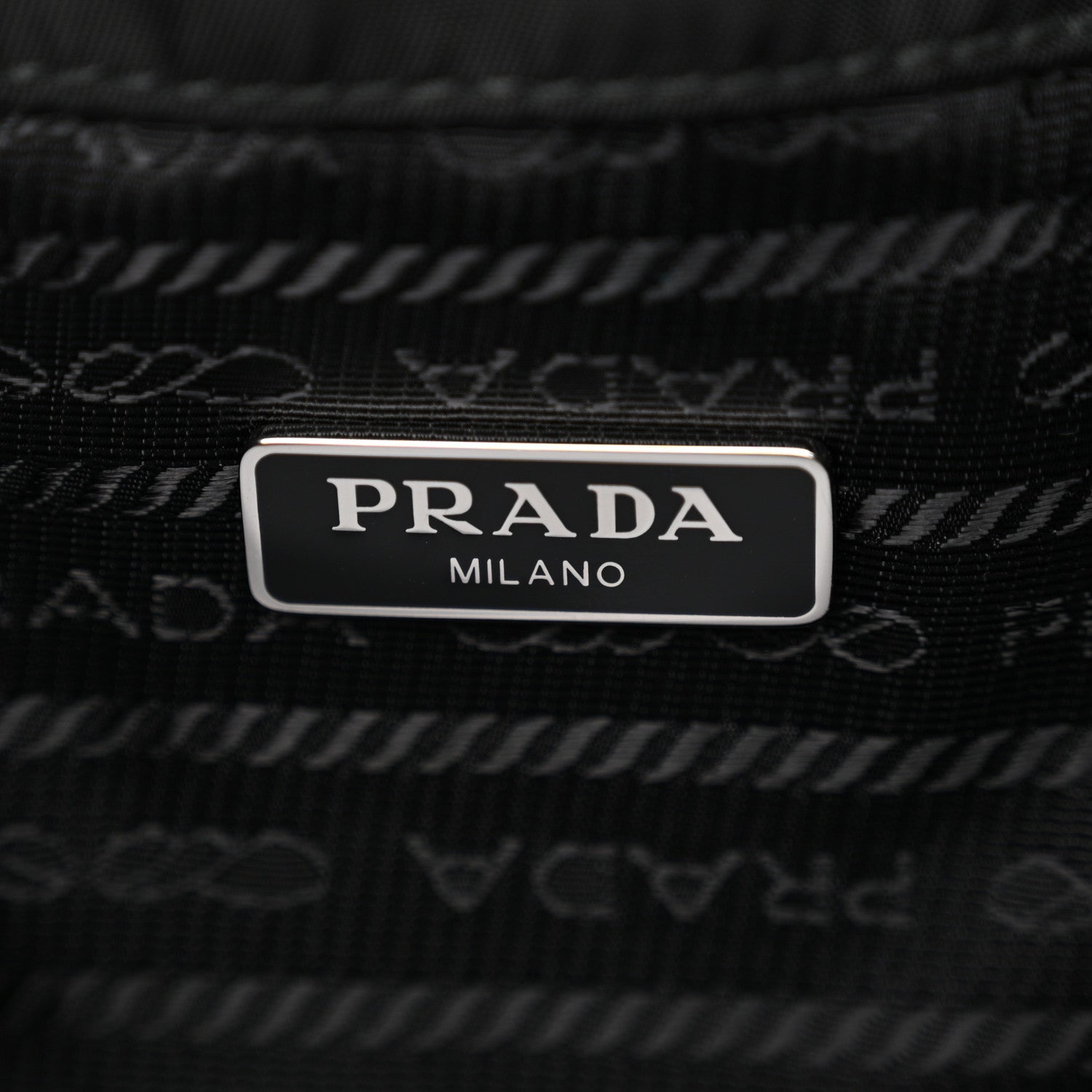 Prada Saffiano Tessuto Nylon Vela Bucket Wristlet Black 6 of 10