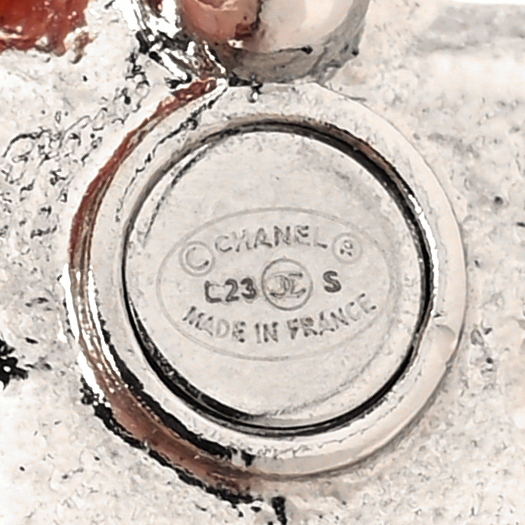 Chanel Crystal CC Star Earrings Silver 4 of 4