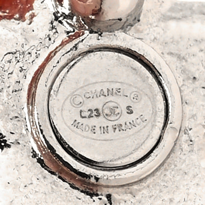 Chanel Crystal CC Star Earrings Silver 4 of 4