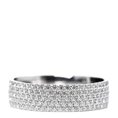 Tiffany 18K White Gold Diamond Metro Five-Row Ring 53 6.5 1 of 6