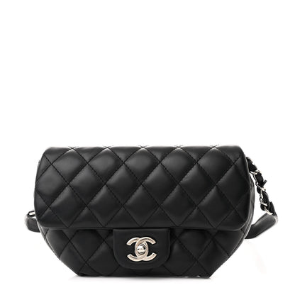 Chanel Calfskin Quilted CC Uniform Flap Belt Bag Black 1 of 10