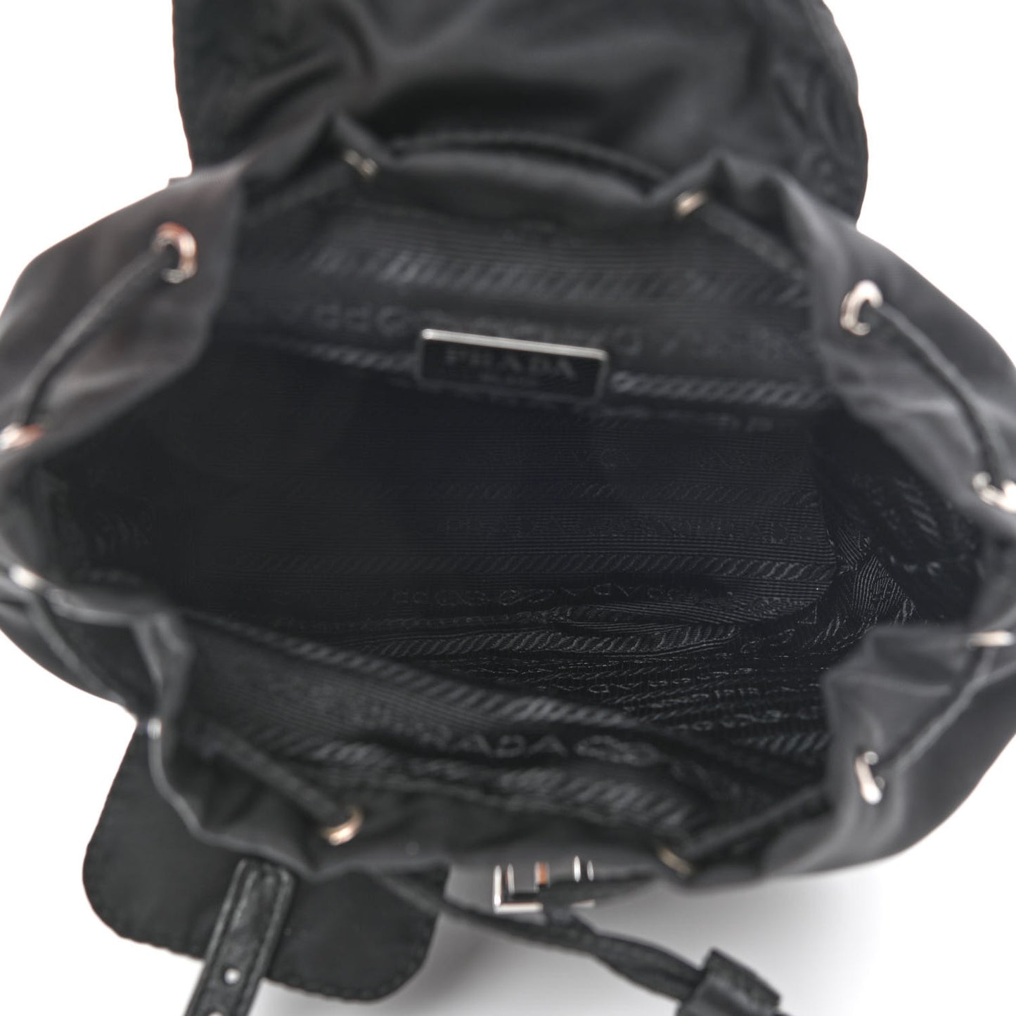 Nylon Vela Mini Crossbody Backpack Black