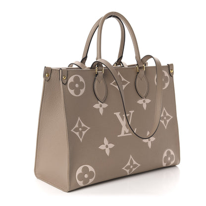 Louis Vuitton Empreinte Monogram Giant Onthego MM Tourterelle Creme 3 of 10