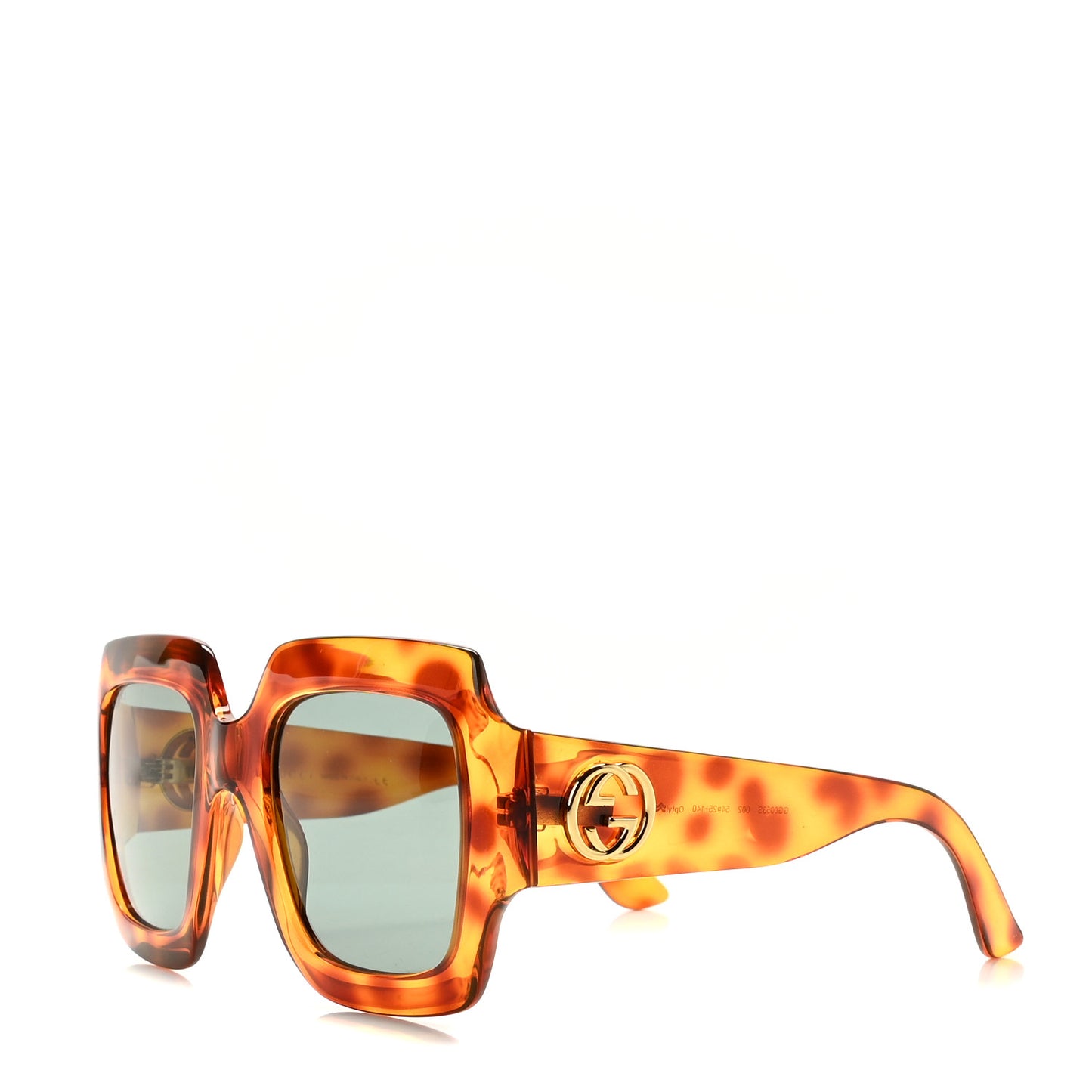 Acetate Square Frame Sunglasses GG 0053S Havana