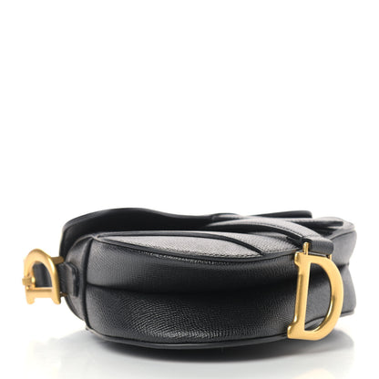 Christian Dior Grained Calfskin Mini Saddle Bag Black 4 of 11