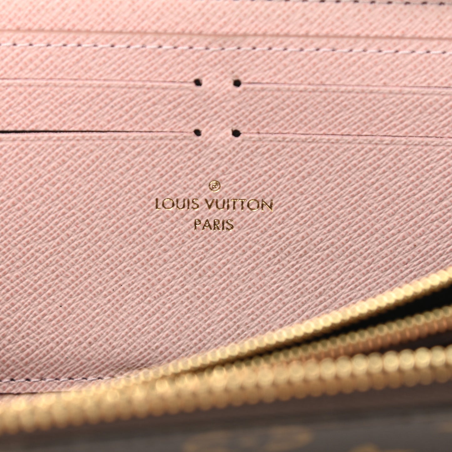 Monogram Clemence Wallet Rose Ballerine