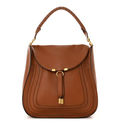 Chloe Calfskin Marcie Hobo Tote Tan 1 of 12