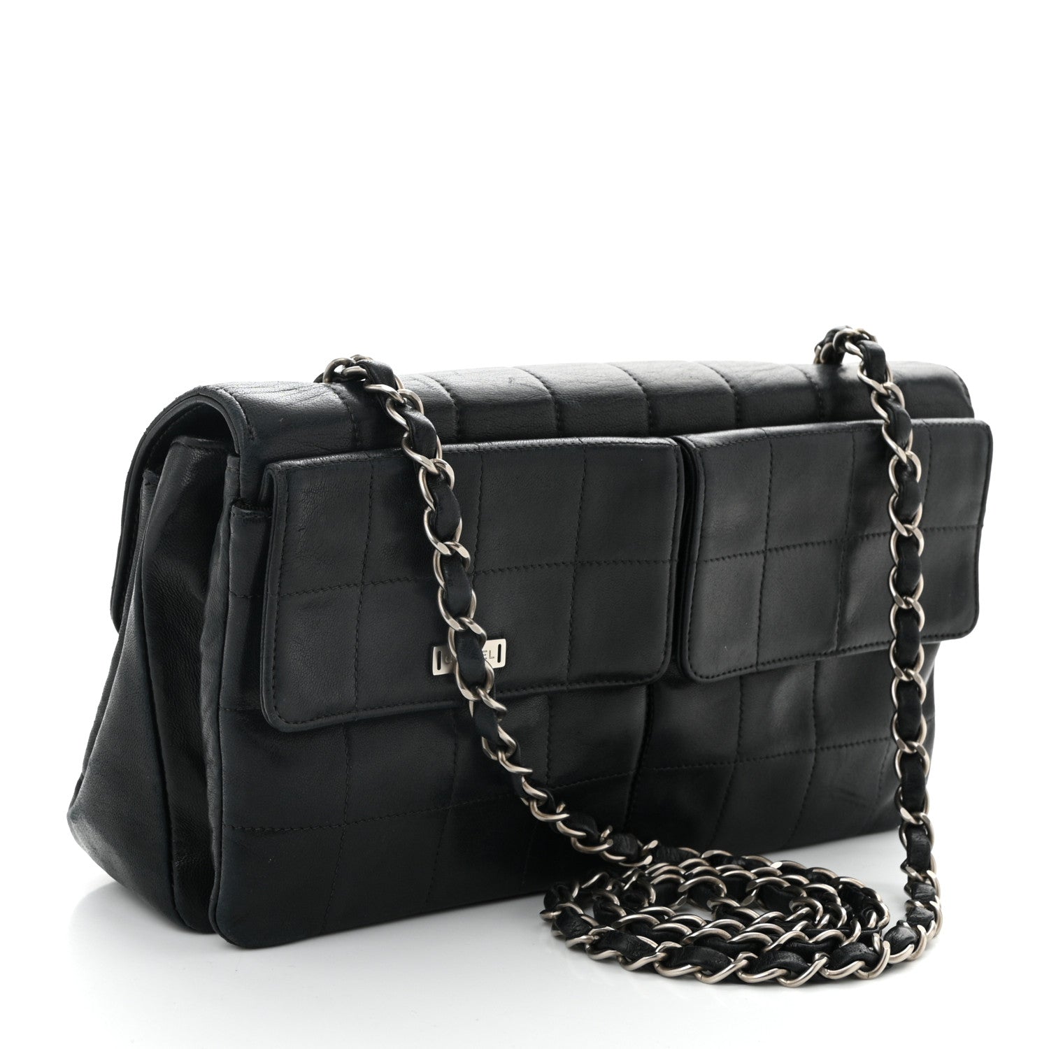 Chanel Lambskin Square Stitched Reissue Multi Pocket Flap Black 2 of 11