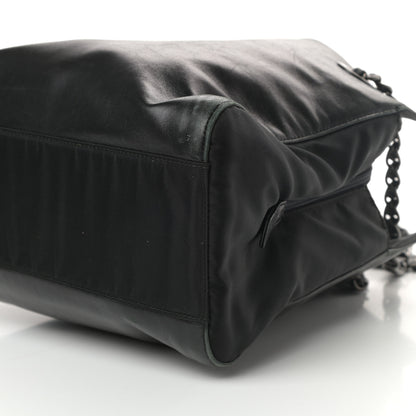Prada Nappa Nylon Chain Shoulder Bag Black 8 of 8
