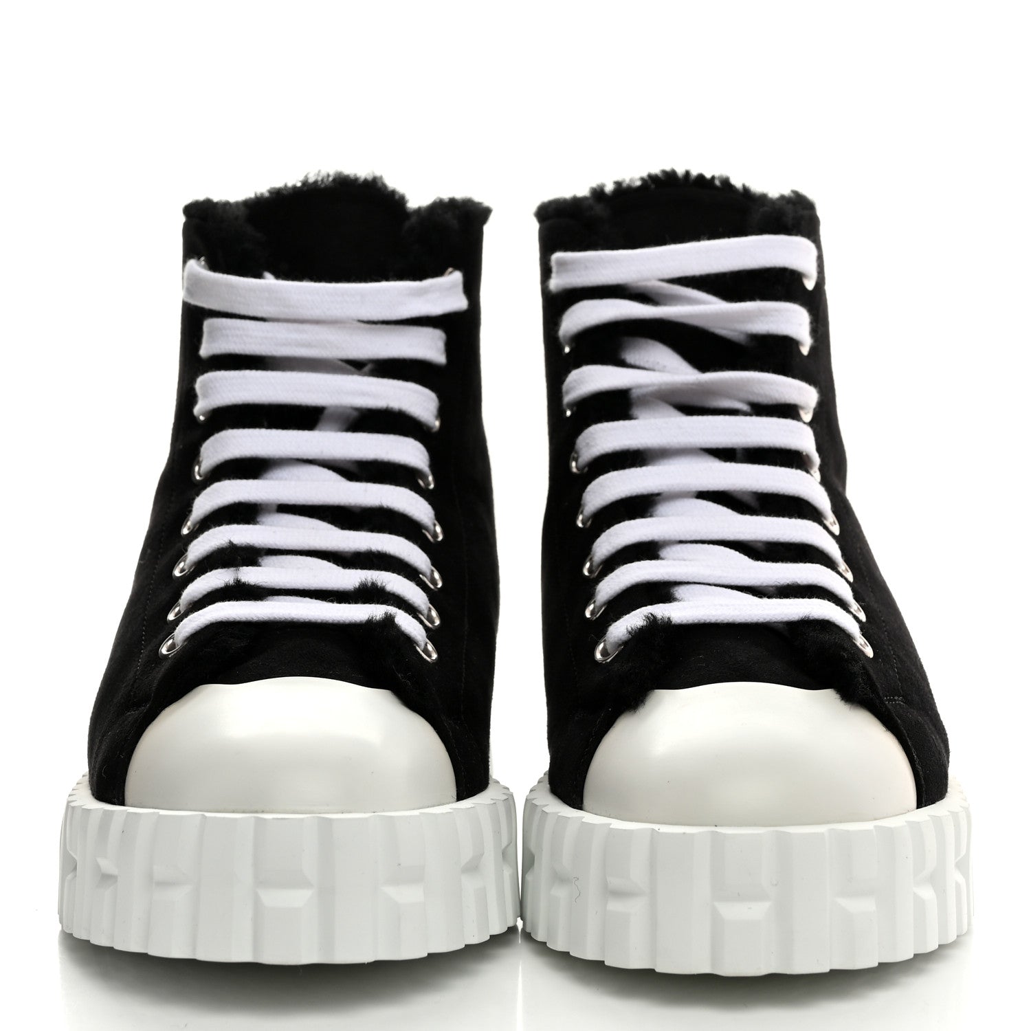 Hermes Woolskin Calfskin Womens Climb Sneakers 37 Black 2 of 8