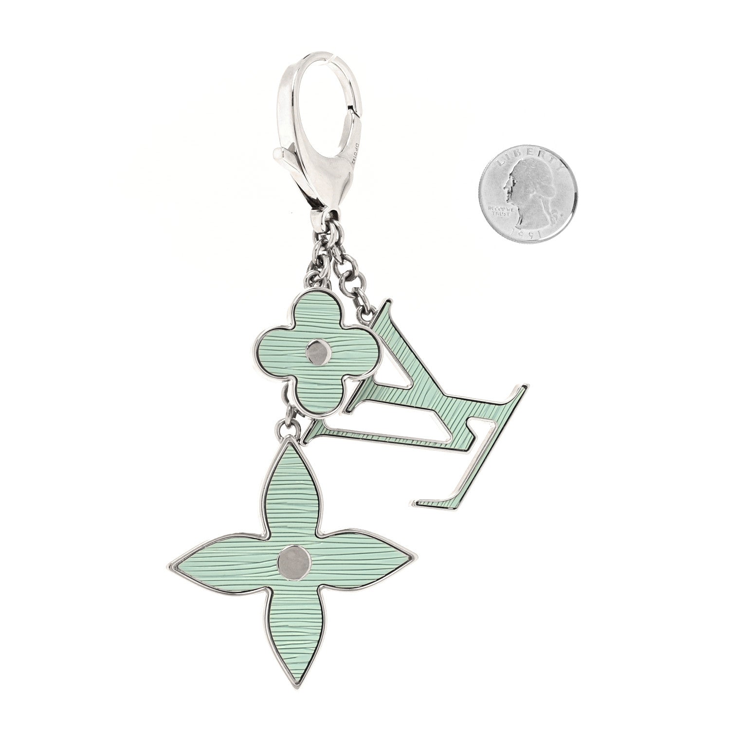 Louis Vuitton Fleur d'Epi Bag Charm Green 2 of 4