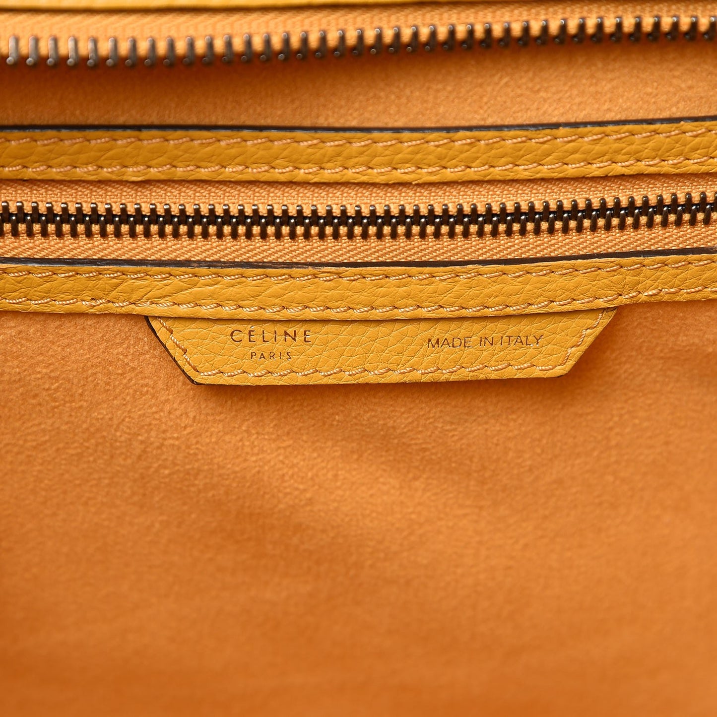 Drummed Calfskin Mini Luggage Ocre