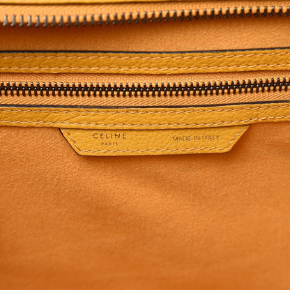 Celine Drummed Calfskin Mini Luggage Ocre 6 of 11