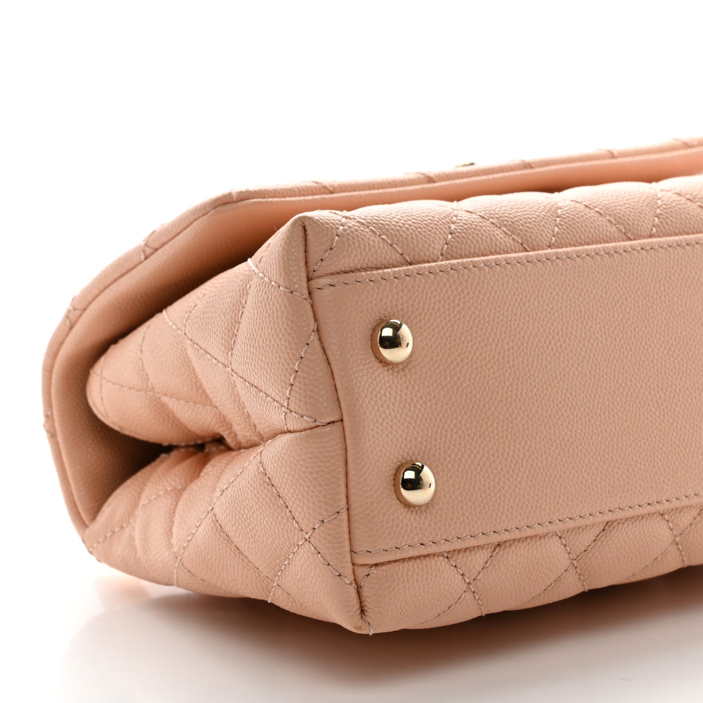 Caviar Quilted Mini Coco Handle Flap Light Pink