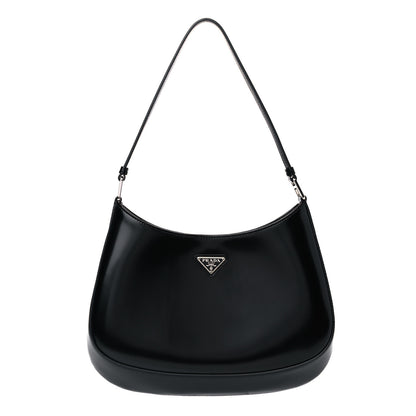 Prada Spazzolato Cleo Shoulder Bag Black 1 of 11