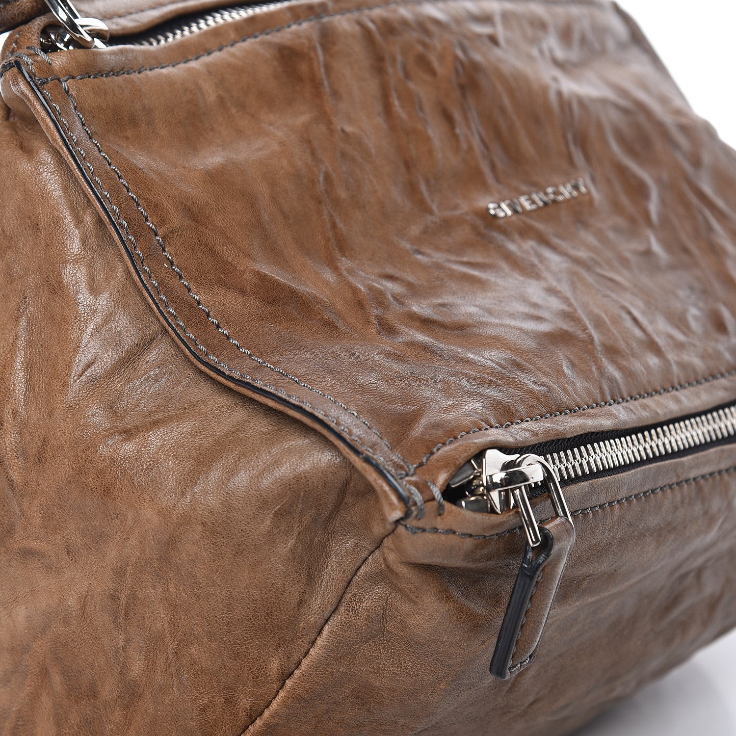 Givenchy Tumbled Sheepskin Small Pandora Brown 17 of 19