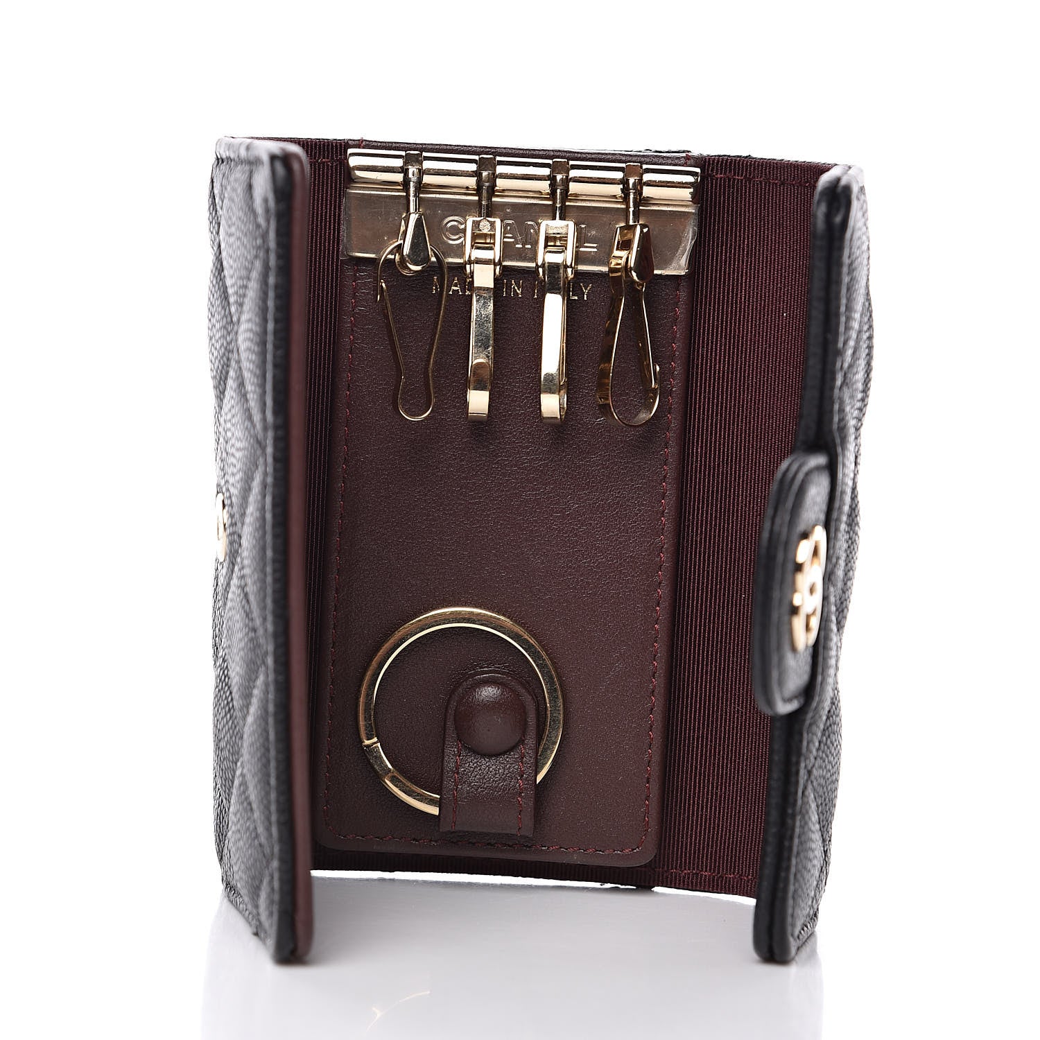 Chanel Caviar Quilted Classic 4 Key Holder Wallet Black 5 of 11