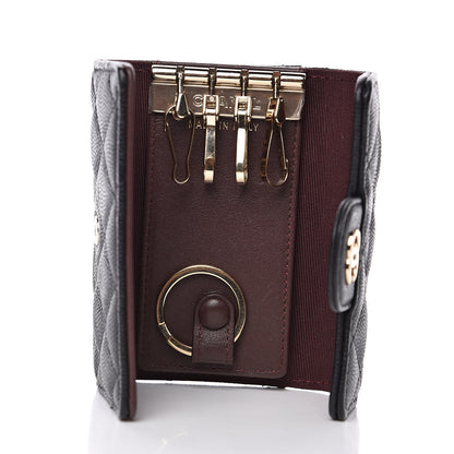 Chanel Caviar Quilted Classic 4 Key Holder Wallet Black 5 of 11