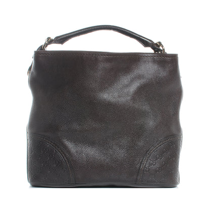 Gucci Leather Guccissima Trim Large Signoria Hobo Dark Brown 1 of 7