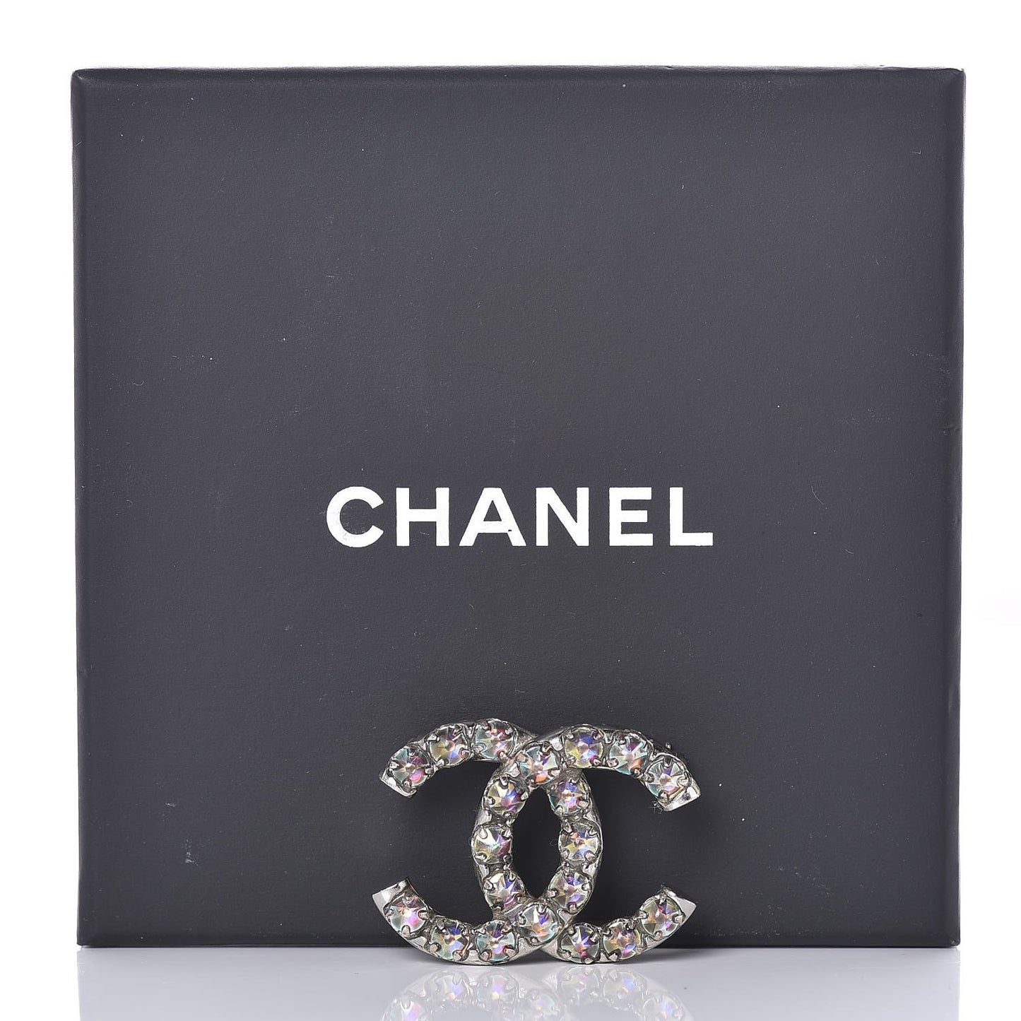 Ruthenium Crystal CC Brooch Iridescent