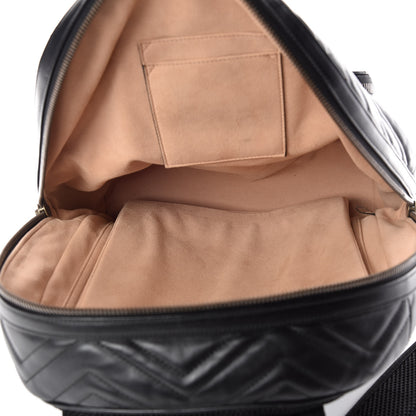 Gucci Calfskin Matelasse GG Marmont Day Backpack Black 7 of 17