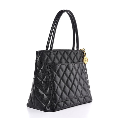 Chanel Caviar Quilted Medallion Tote Black 3 of 8