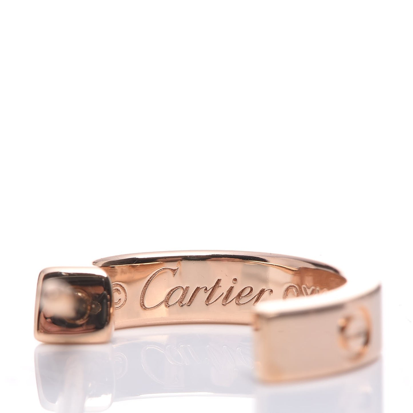 18K Pink Gold Small LOVE Hoop Earrings