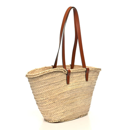 Celine Raffia Calfskin Triomphe Medium Panier Tan 3 of 10