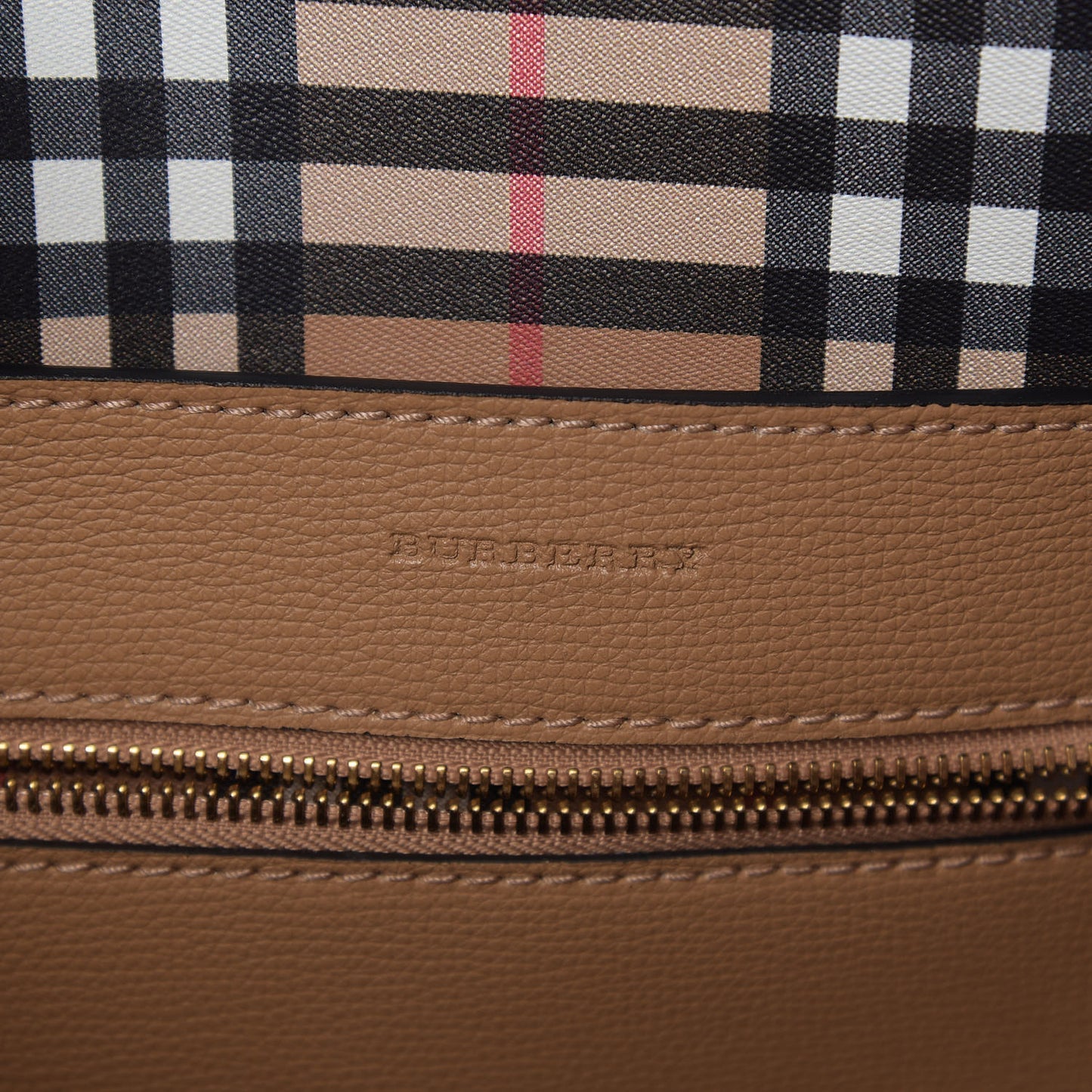 Calfskin Crest Embossed Medium Tote Camel