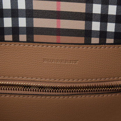 Burberry Calfskin Crest Embossed Medium Tote Camel 5 of 8