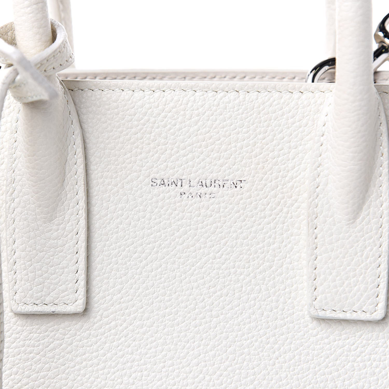 Saint Laurent Grained Calfskin Nano Sac de Jour Dove White 7 of 13