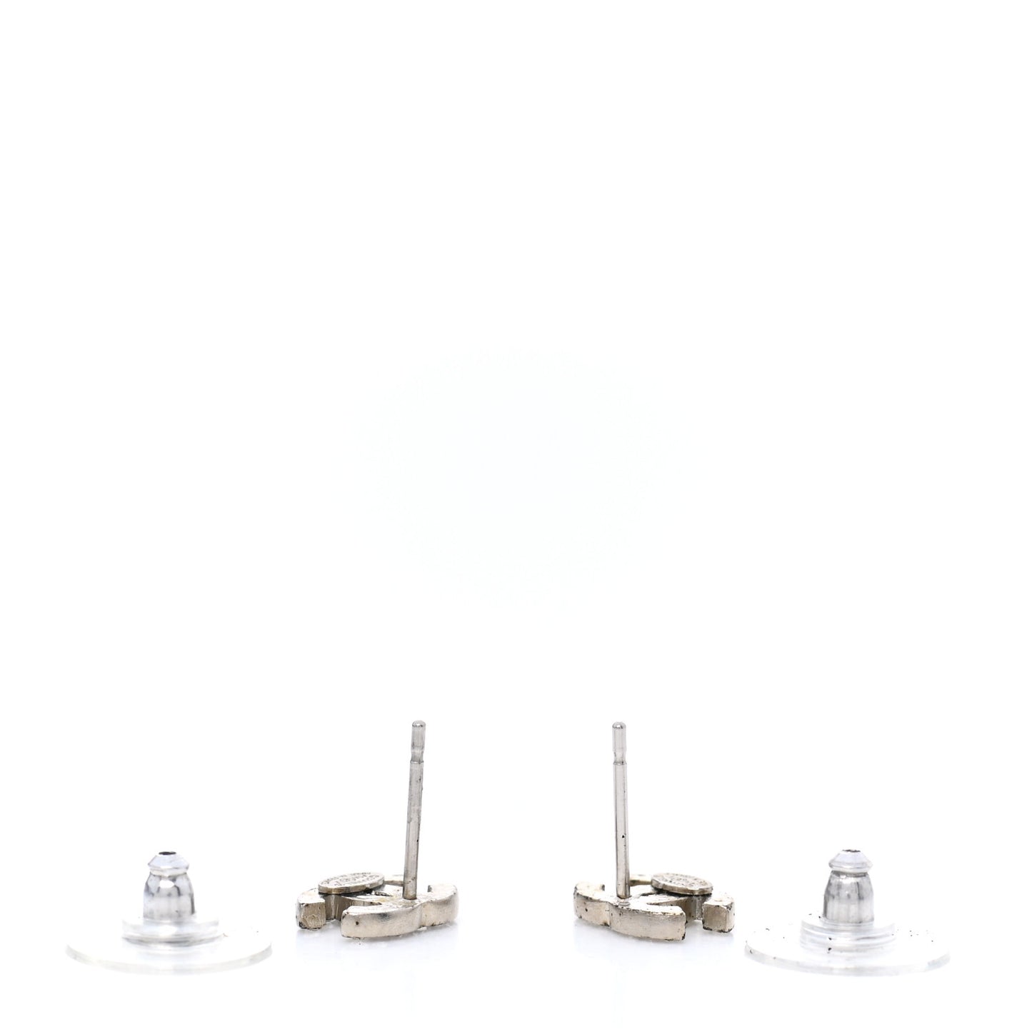 Crystal CC Earrings Silver