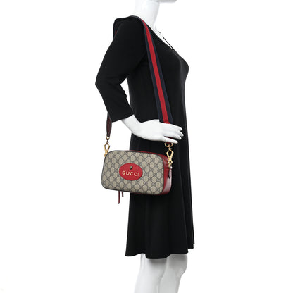 Gucci GG Supreme Monogram Web Neo Vintage Shoulder Bag Beige Red 2 of 10