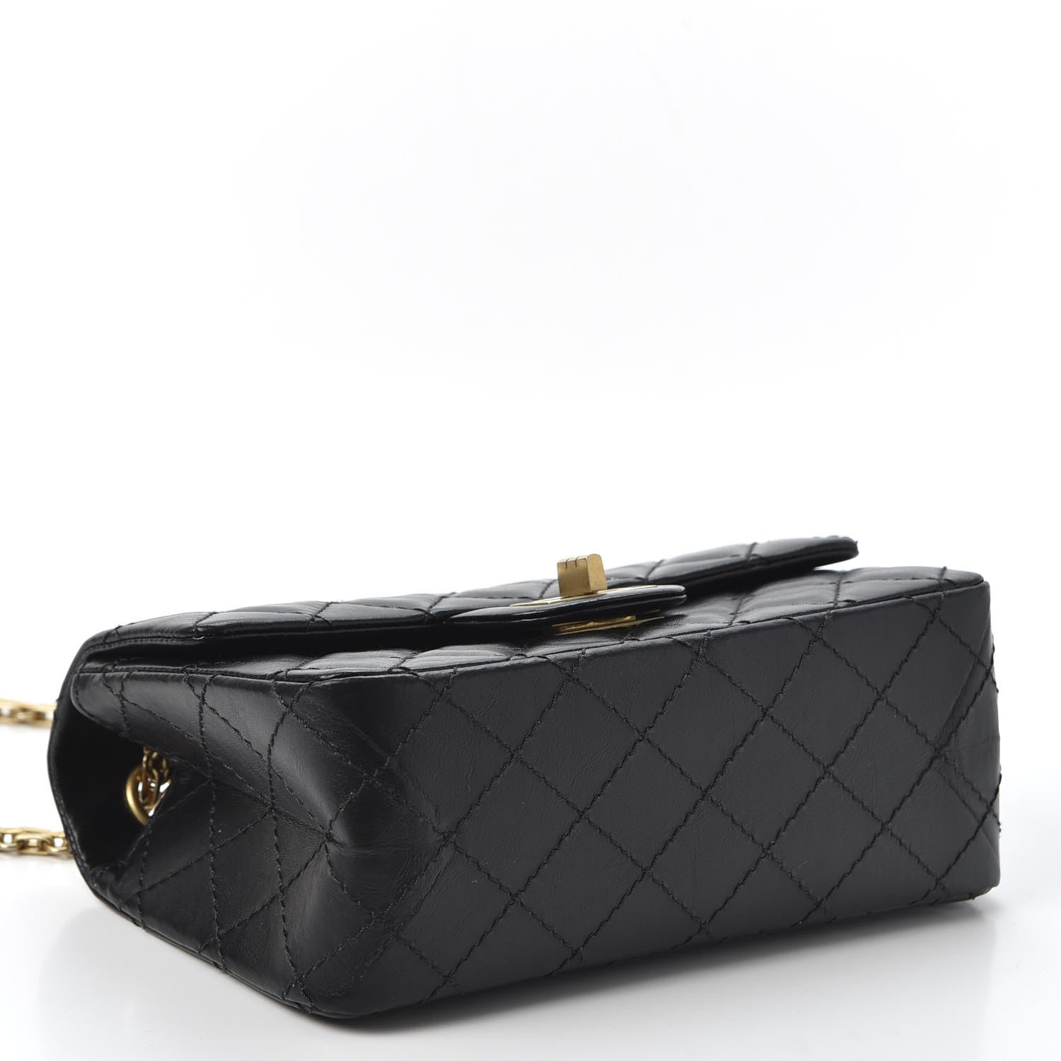 Chanel Aged Calfskin Quilted 2.55 Reissue Mini Flap Black 3 of 10