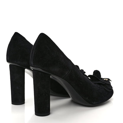 Chanel Suede Camellia Pumps 41 Black 4 of 9