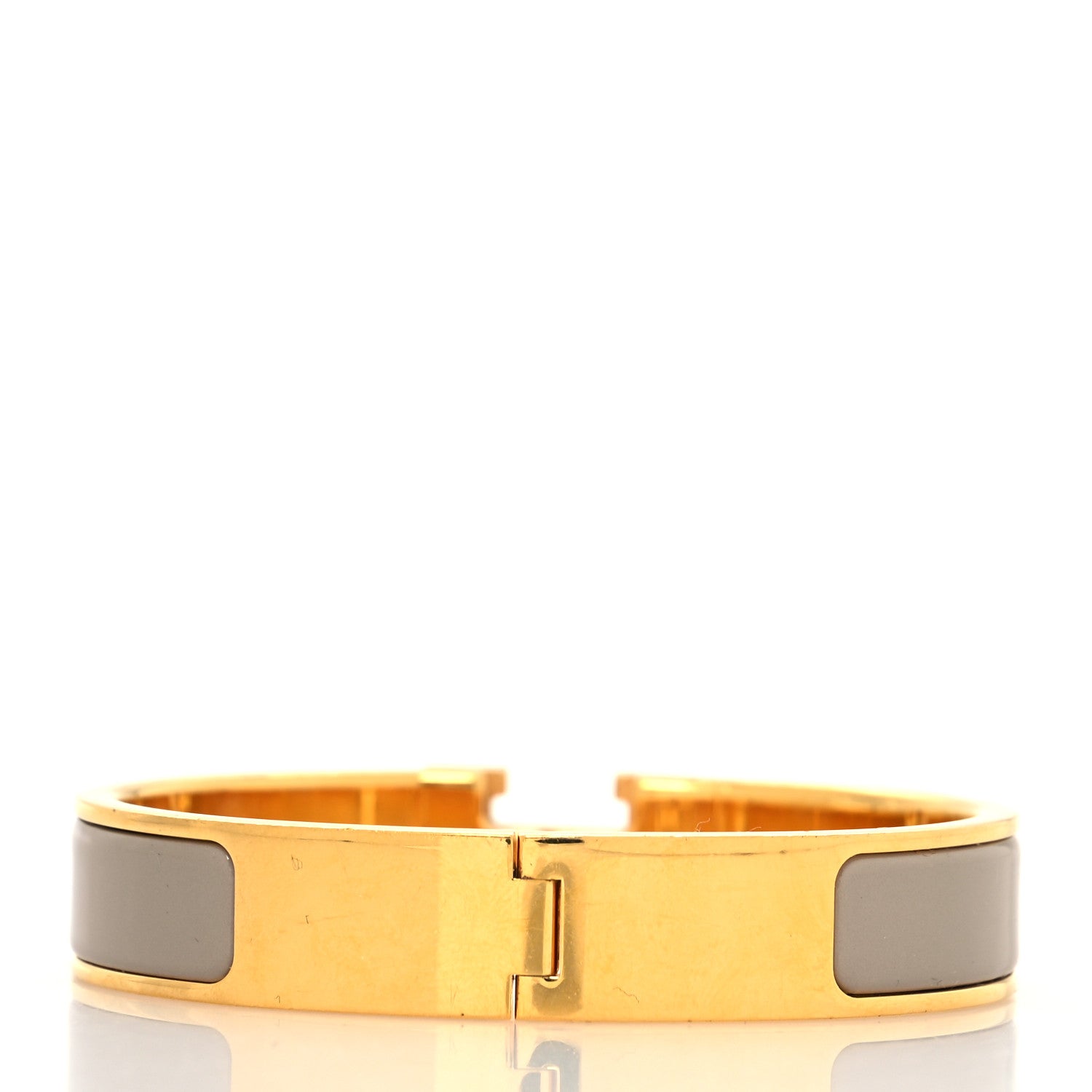 Hermes Enamel Narrow Clic Clac H Bracelet PM Marron Glace 3 of 5