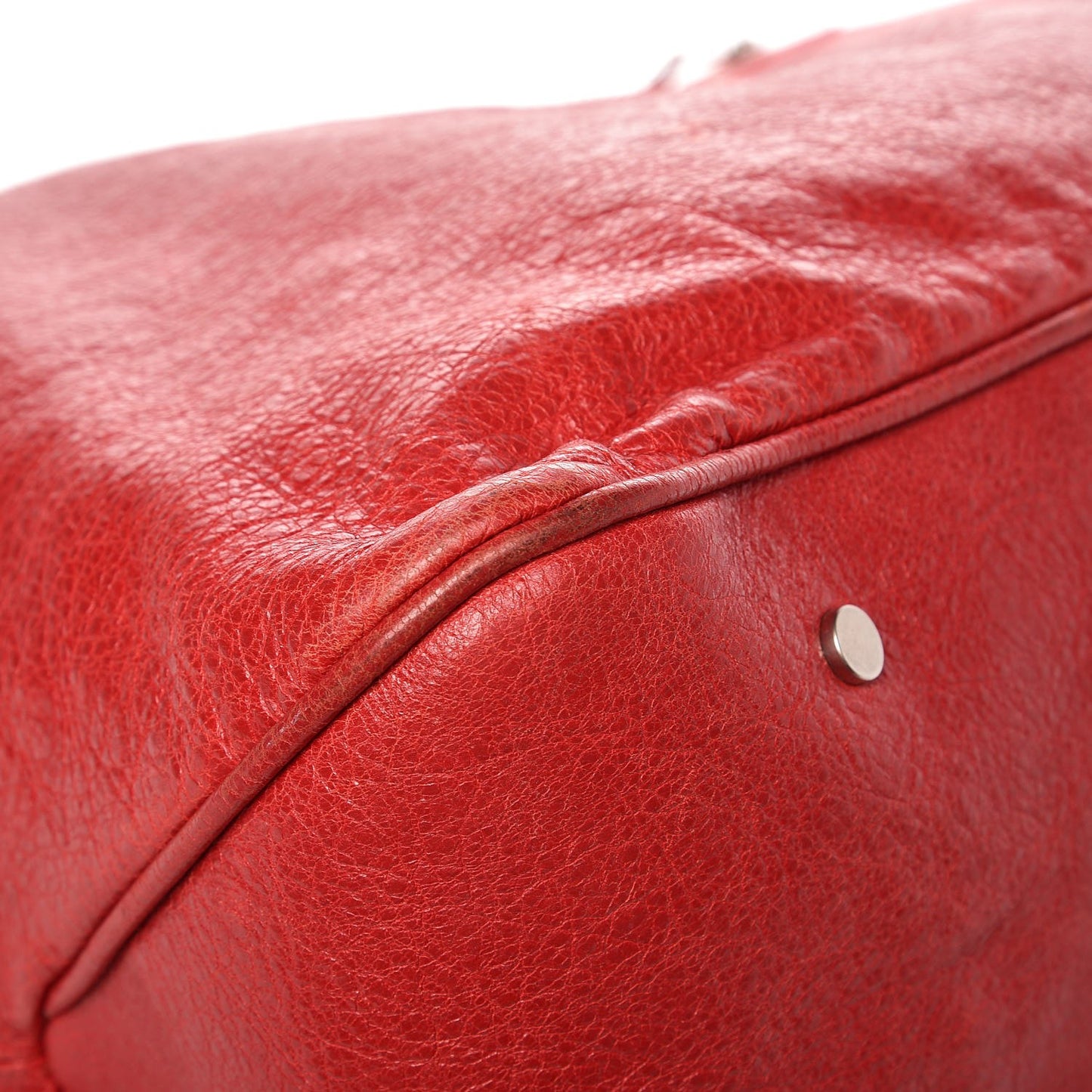 Agneau Classic Hardware Mens Oversize Top Handle Bag Flame